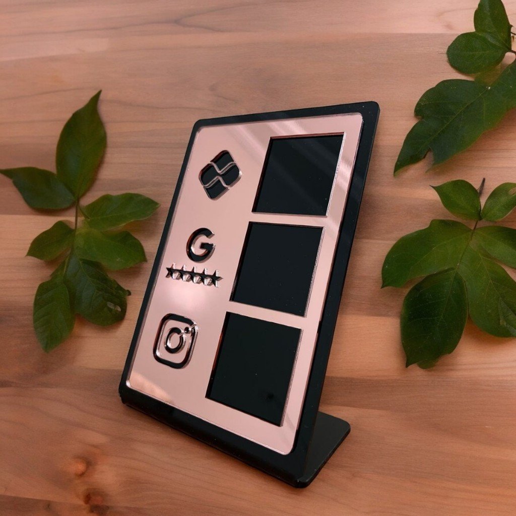 Placa Redes Sociais acrílico - Shalom Aviamentos e Bordados, Gurupi/TO